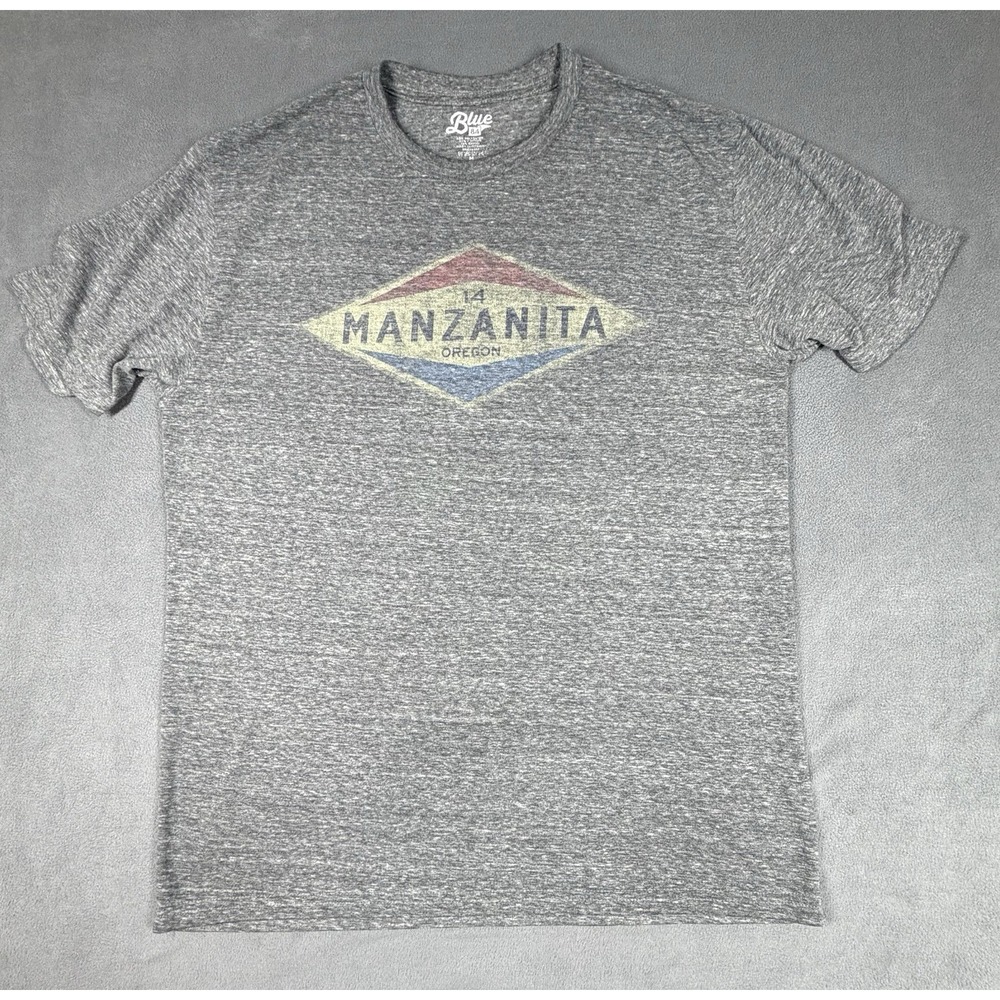 Blue 84 Manzanita Oregon Shirt Mens Medium M Gray Graphic Crewneck T-Shirt